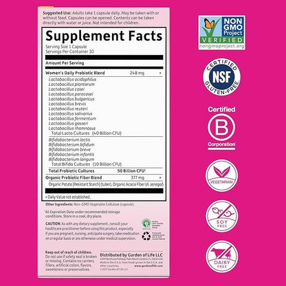 Garden of Life Once Daily Women’s Probiotics, 30 Capsules