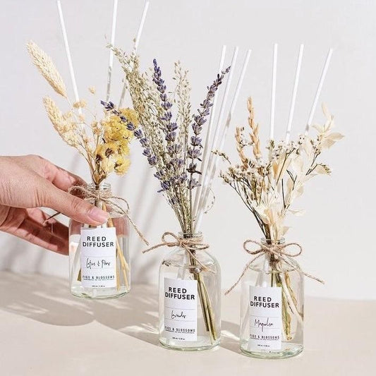 Figs & Blossoms Reed Diffuser With Flowers 100ml
