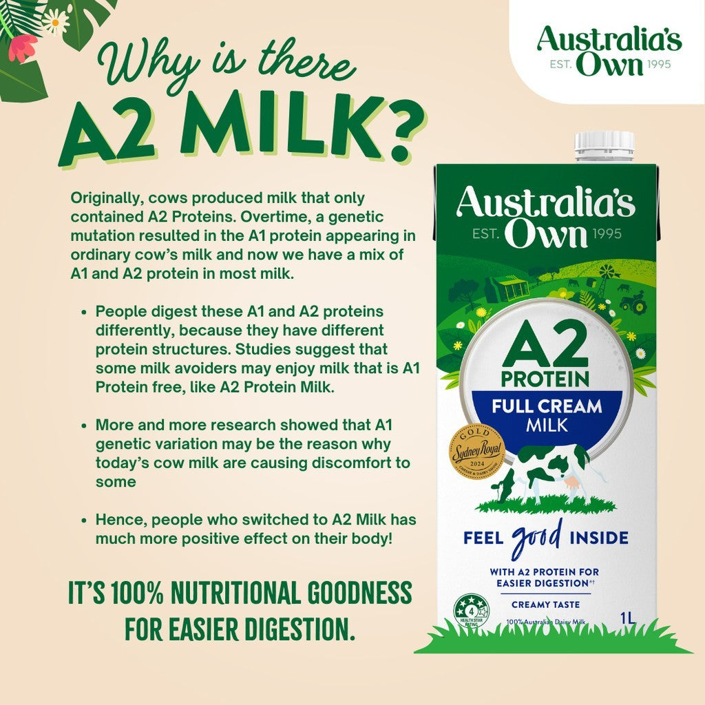 Australia's Own A2 Protein Full Cream Milk 1L