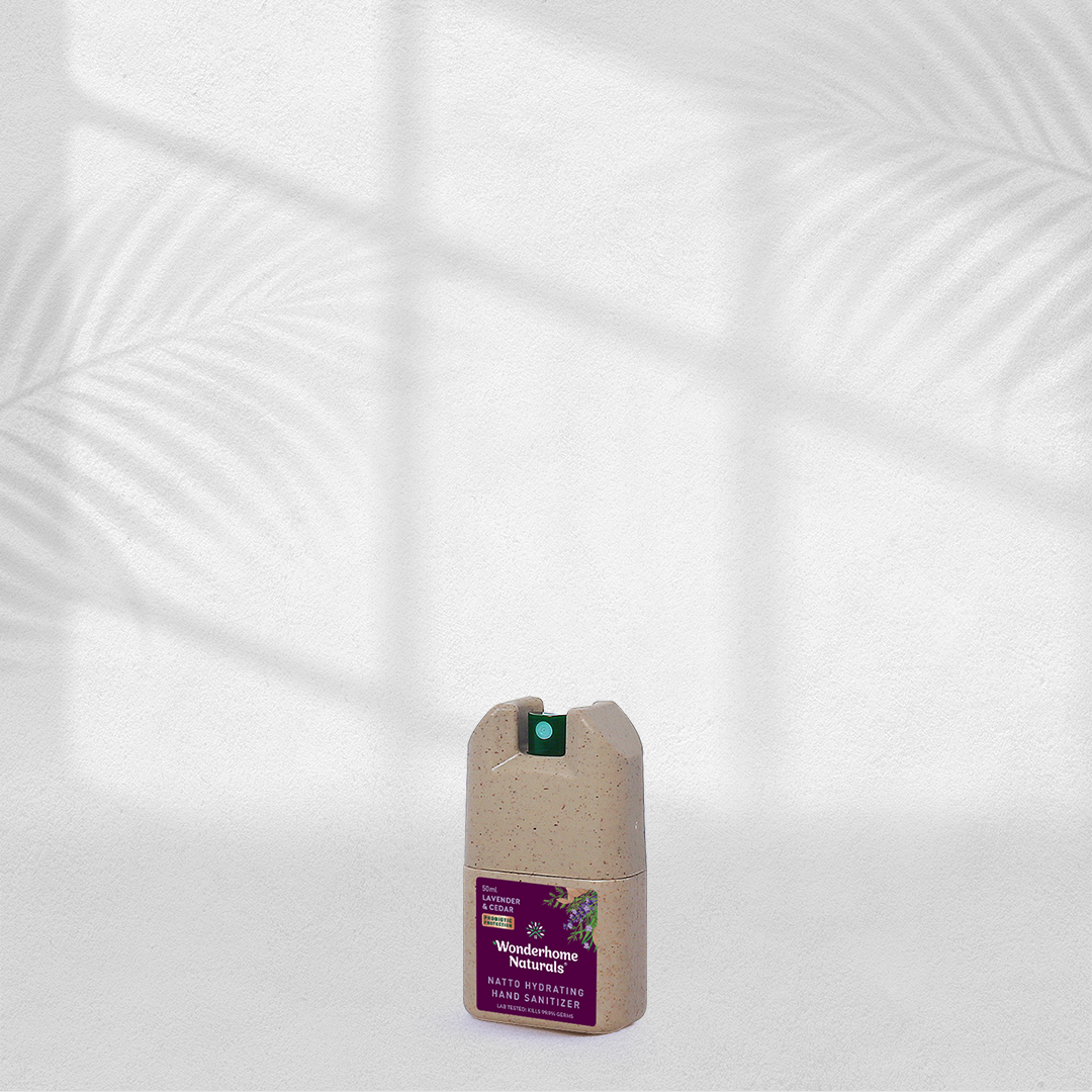 Wonderhome Naturals Natto Hydrating Hand Sanitizer Lavender Cedarwood 50ml