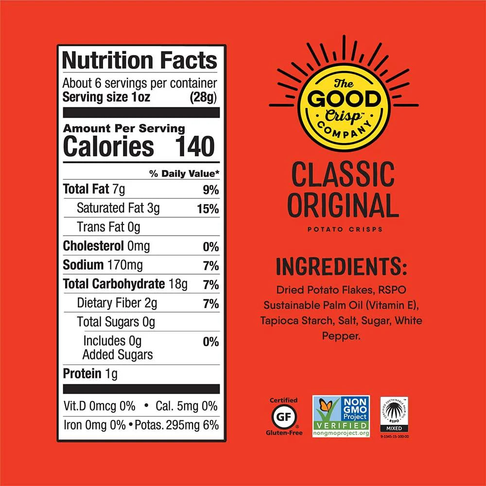 The Good Crisp Classic Original Potato Crisps 160g