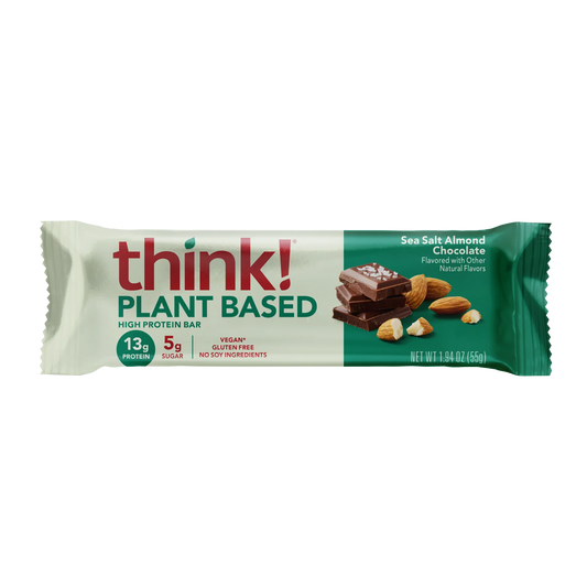 Think! Plant Based High Protein Bar, Sea Salt Almond Chocolate