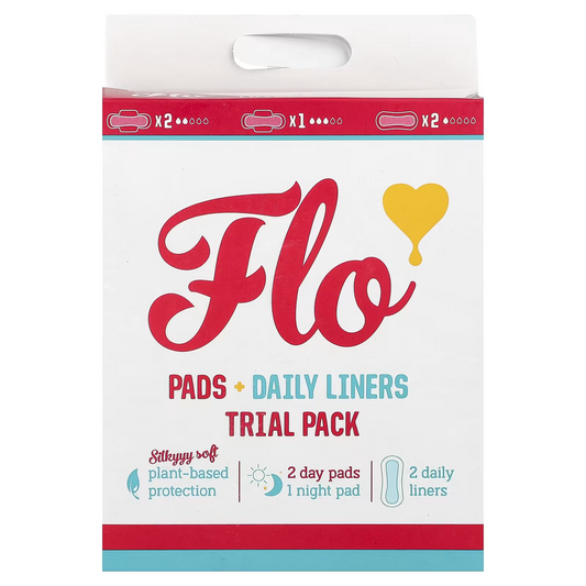 Here We Flo Pads + Daily Liners Trial Pack, 5 Liners